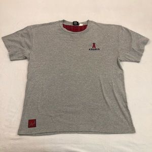 MLB LA Los Angeles Angels Anaheim Gray Plaid Inner Shirt Mens XL Concept Sports.